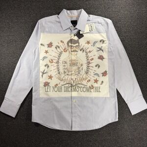 Private Stitch Signature Mustache Shirt Long Sleeve Button Up Men's 3 (L/XL) NWT